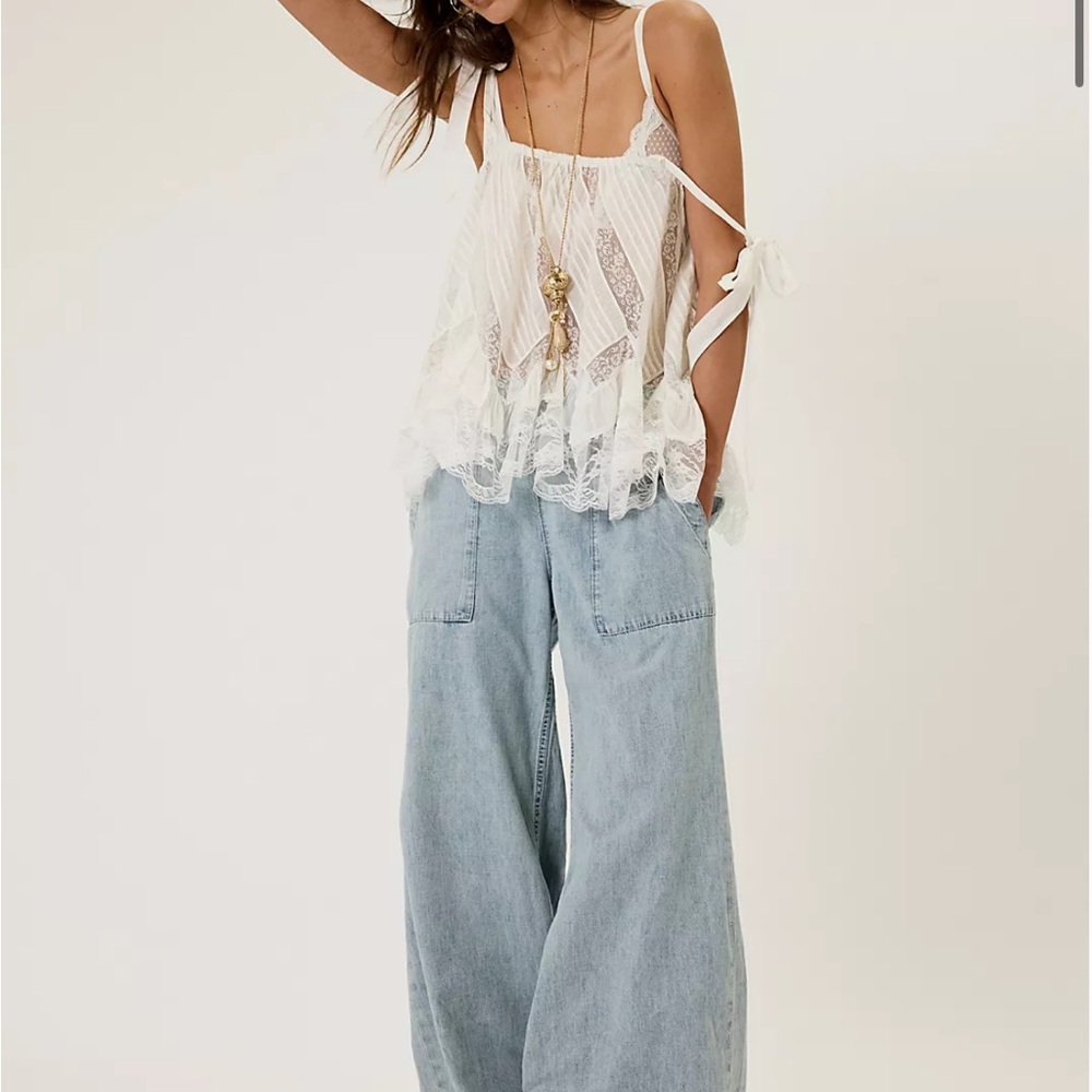 Free People Denim Blue Flare Jeans